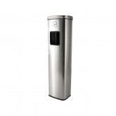 AFVALBAK MET ASBAK BRASQ 20 LITER AT400 RVS