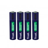 BATTERIJ TRUST USB-C OPLAADBAAR AAA 4 STUKS