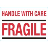 WAARSCHUWINGSETIKET HANDLE WITH CARE 500 STUKS