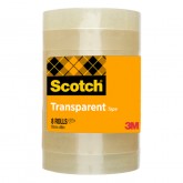 PLAKBAND SCOTCH 508 19MMX66M TRANSPARANT 8 ROLLEN
