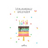 VERJAARDAGSKALENDER KORT PRETTY CUTE 21X30