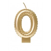 FOIL BALLOON CANDLE GOLD 0