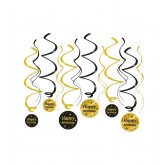 CLASSY PARTY SWIRLS HAPPY BIRTHDAY