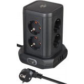 Stekkerdoos Brennenstuhl toren 8v voudig zwart