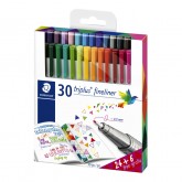 FINELINER STAEDTLER TRIPLUS 334 0.3MM 24+6 GRATIS ASS