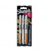 VILTSTIFT SHARPIE ROND 0.9MM METALLIC GOUD/ZILVER/BRONS