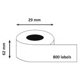 LABEL ETIKET QUANTORE DK-11209 29MMX62MM ADRES WIT