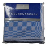 KEUKENDOEK FELICIA KATOEN 50X50CM BLAUW 4 STUKS