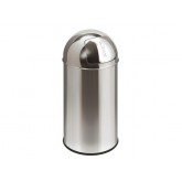 AFVALBAK PUSHCAN 40LITER MET PUSHDEKSEL CHROME