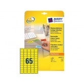 ETIKET AVERY ZWECK L4793 38.1X21.2MM 1300ST GEEL