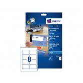 VISITEKAART AVERY C32015-25 85X54MM 200ST MAT