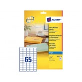 ETIKET AVERY J8551-25 38.1X21.2MM 1625ST TRANSP