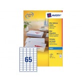 ETIKET AVERY J8651-100 38.1X21.2MM 6500ST