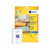 ETIKET AVERY J8562-25 99.1X33.9MM TRANSP 400ST