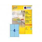 ETIKET AVERY ZWECK 3457 105X148MM 400ST BLAUW