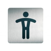 INFOBORD PICTOGRAM DURABLE VIERKANT WC HEREN 150MM