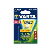 BATTERIJ OPLAADBAAR VARTA AAA 800MAH READY2USE