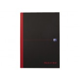 NOTITIEBOEK OXFORD BLACK AND RED A4 RUIT