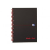 NOTITIEBOEK OXFORD BLACK AND RED A5 RUIT KARTON