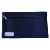 SCHOOLETUI MET RITS 15X26CM SKAI DONKERBLAUW