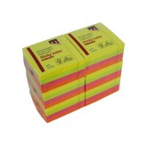 MEMOBLOK QUANTORE 75X75MM STICKY NEON ASS