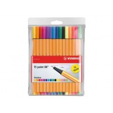 FINELINER STABILO POINT 88 ASS MET 5ST NEON