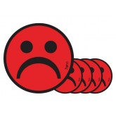 MAGNEET TNP SMILEY 7.5CM EMOTIE BEDROEFD ROOD