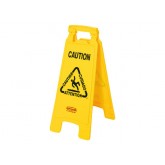 WAARSCHUWINGSBORD WET FLOOR CAUTION 67X28X4CM GEEL