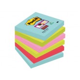 MEMOBLOK 3M POST-IT 654 SUPER STICKY 76X76MM MIAMI