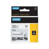 LABELTAPE DYMO 18444 12MMX5.5M RHINO WIT/ZWART