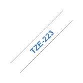 LABELTAPE BROTHER TZE-223 9MMX8M WIT/BLAUW