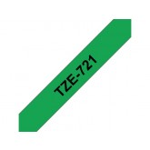 LABELTAPE BROTHER TZE-721 9MMX8M GROEN/ZWART