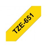 LABELTAPE BROTHER TZE-651 24MMX8M GEEL/ZWART
