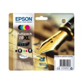 INKCARTRIDGE EPSON 16XL T1636 ZWART + 3 KLEUREN