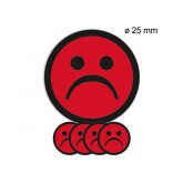 MAGNEET SMILEY 2.5CM EMOTIE BEDROEFD ROOD