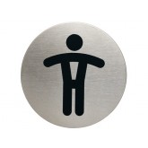 INFOBORD PICTOGRAM DURABLE WC HEREN ROND 83MM