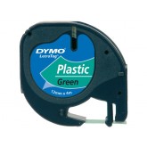 LABELTAPE DYMO 91204 12MMX4M LETRATAG GROEN/ZWART