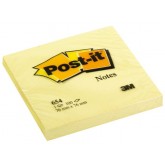 MEMOBLOK 3M POST-IT 654 76X76MM GEEL